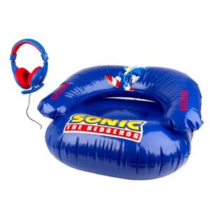 Sonic The Hedgehog Gaming Combo Set Includes Inflatable Chair & Headset NEW